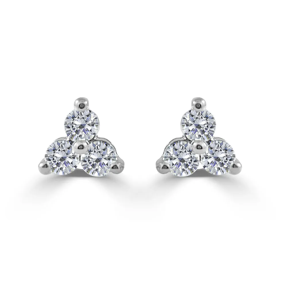 14k Gold & Diamond Stud Earrings - 1.43ct