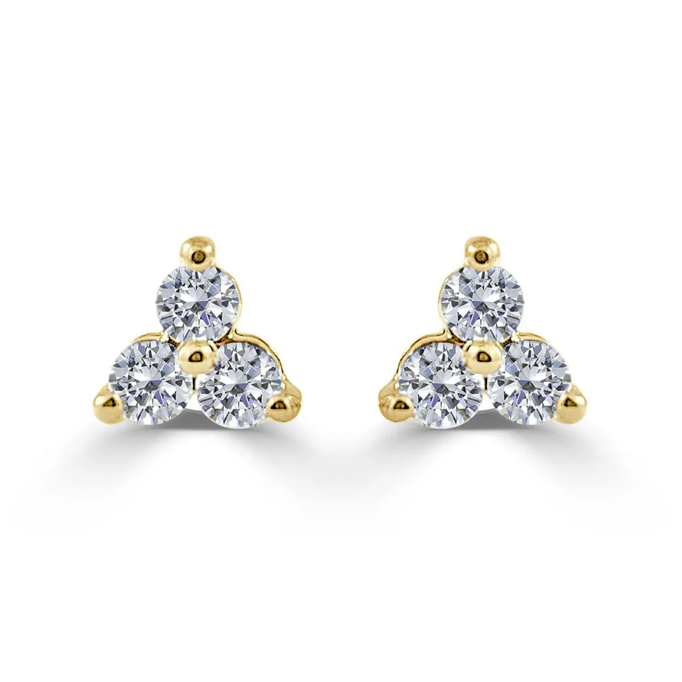 14k Gold & Diamond Stud Earrings - 1.43ct