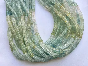 Aquamarine Faceted Heishi Shape Beads