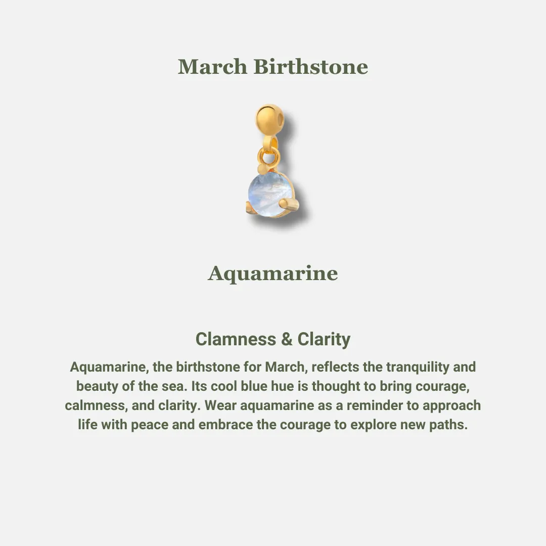 Aquamarine March Birthstone Necklace