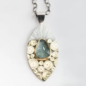 Bahama Moss Aquamarine Marquise Pendant