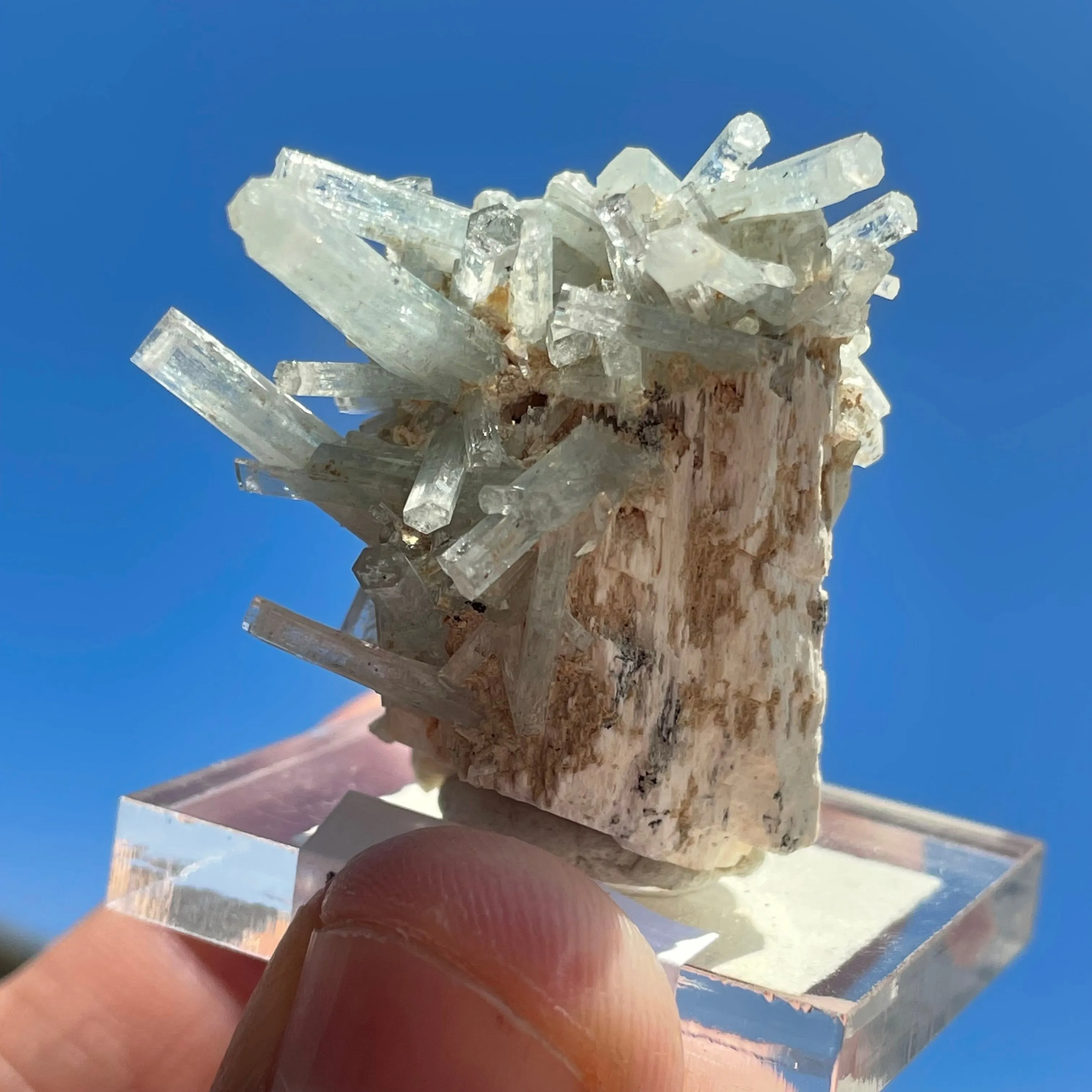 Beryl Crystals with feldspar from Erongo Mountain, Namibia