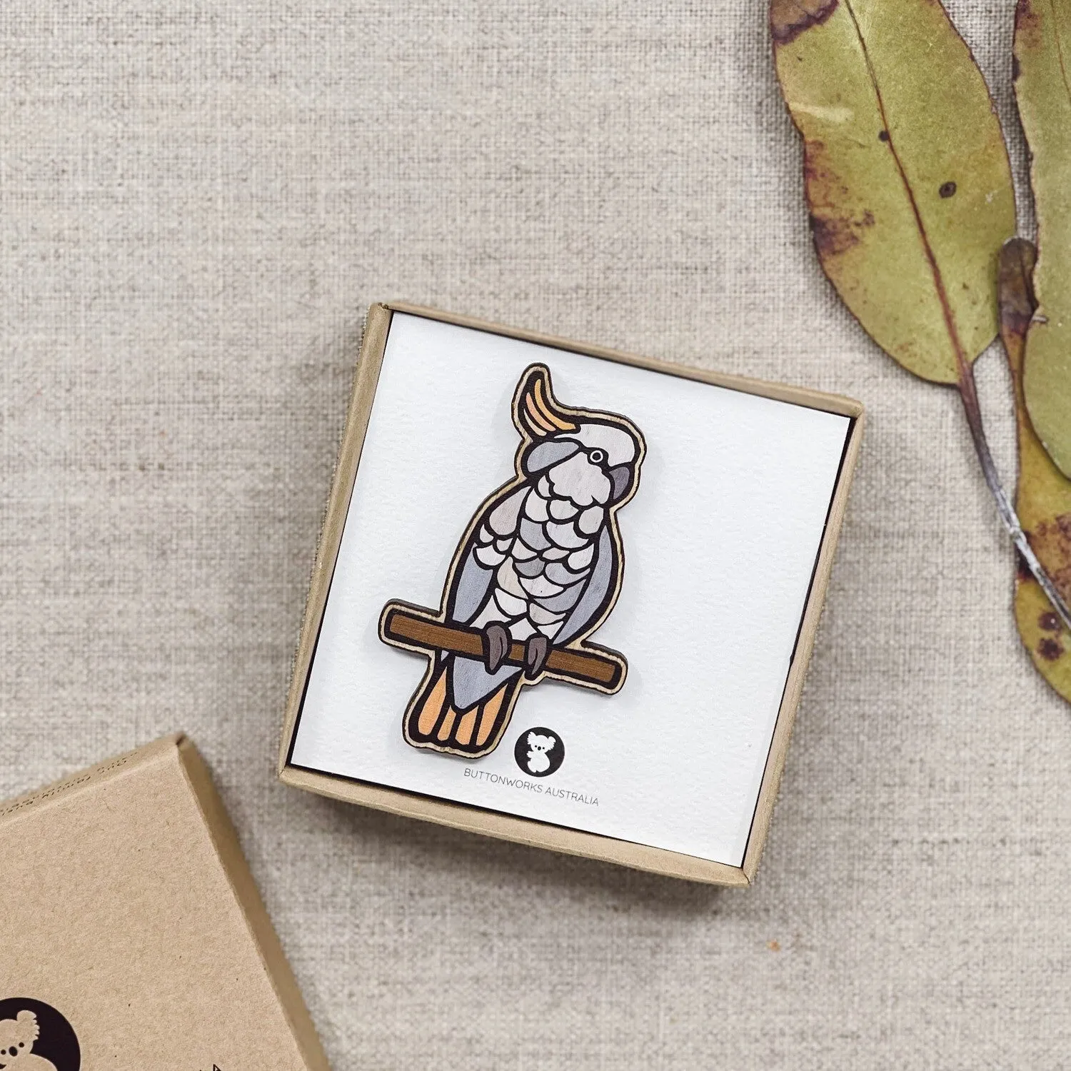 Buttonworks | Coloured Cockatoo Brooch