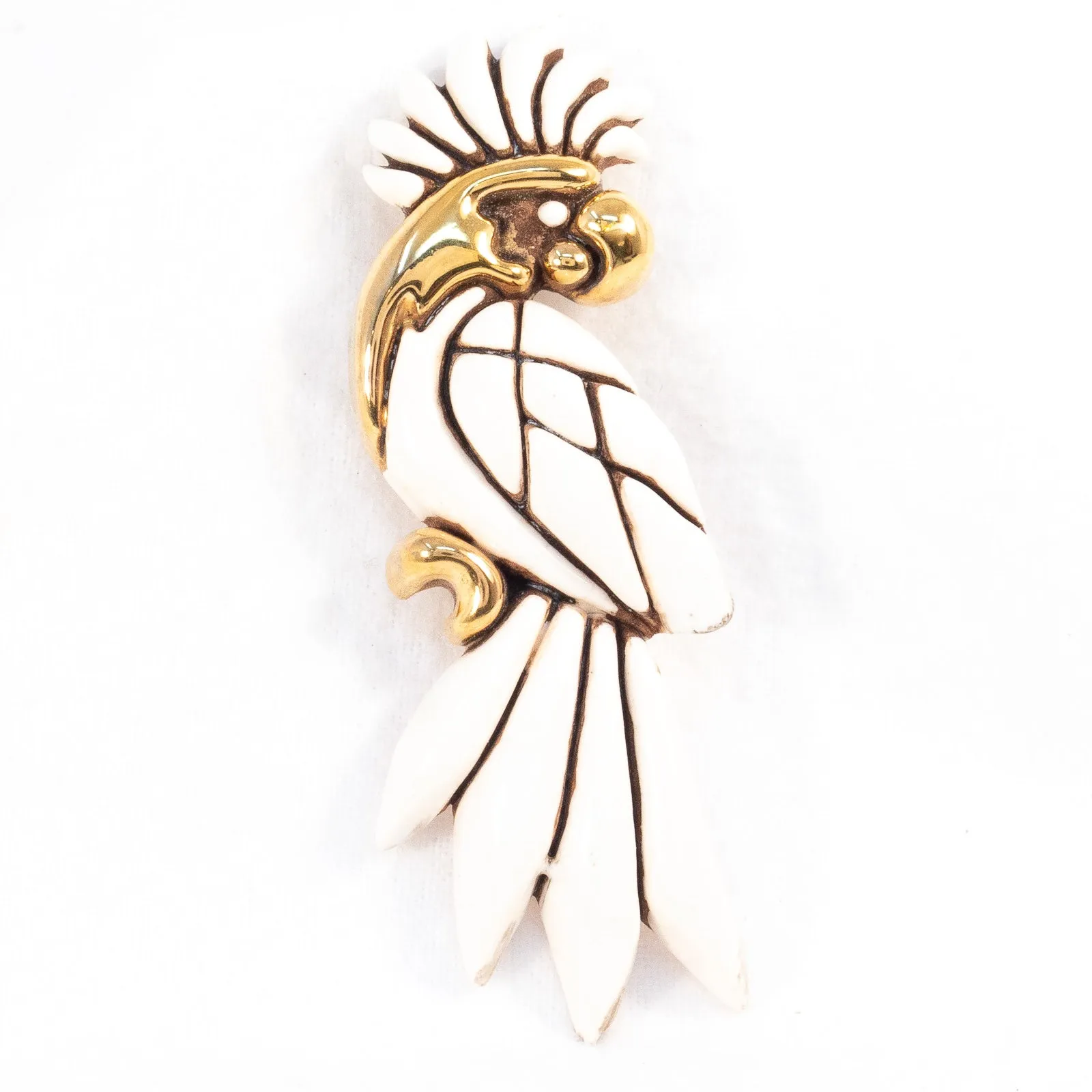 Ceramic Parrot Brooch
