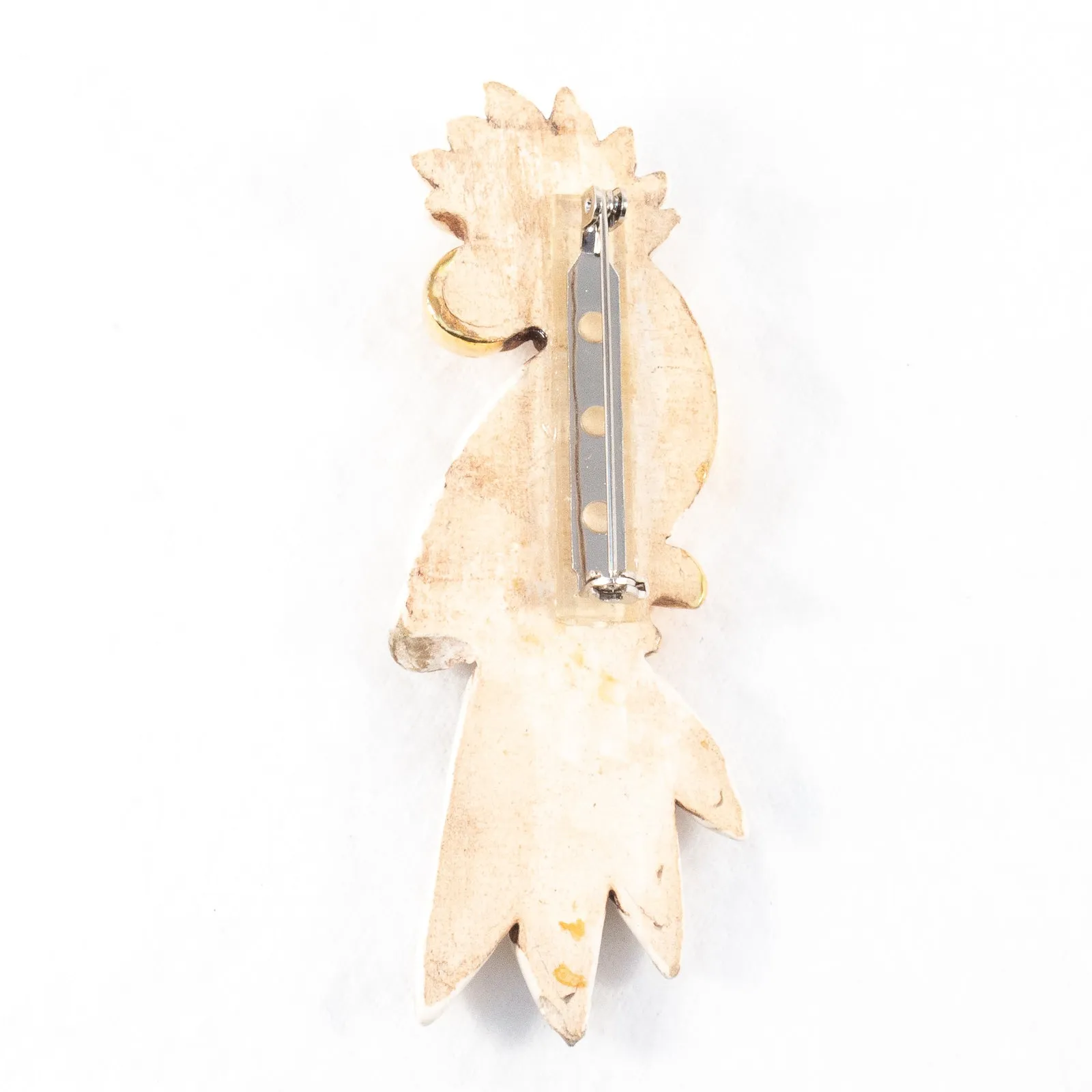Ceramic Parrot Brooch