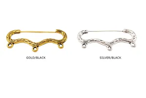 CMF2208 Three Loop Pin Brooch CHOOSE COLOR BELOW