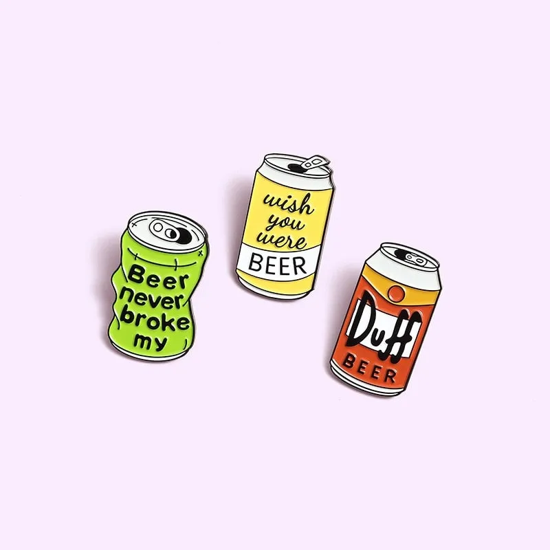 Cute Beer Beverage Brooch