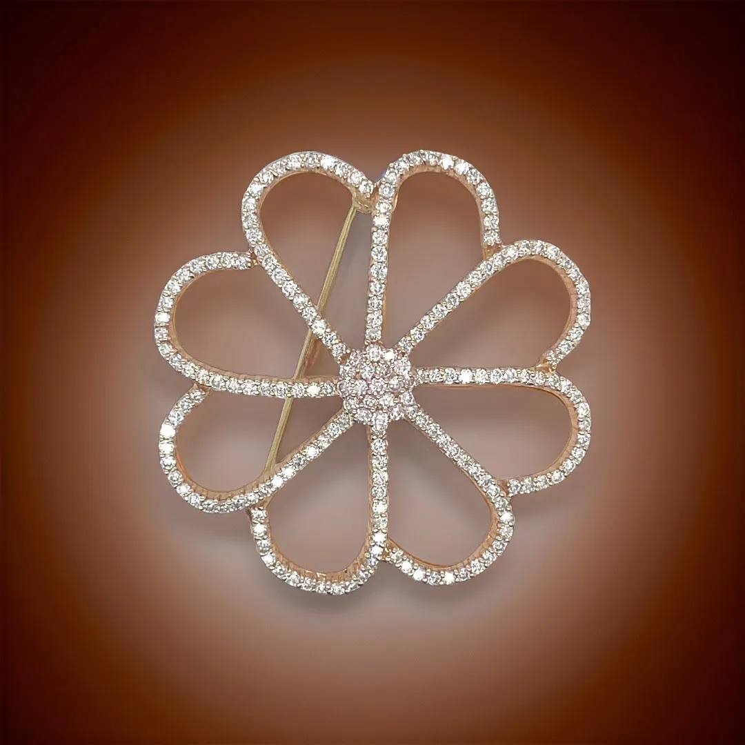 Designer Clyde Duneier 2.85 cttw Diamond Brooch 08710