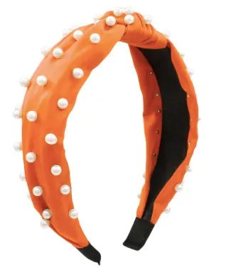 Fashion Headband with Faux Pearls