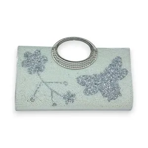 Floral Butterfly Clutch with Handle