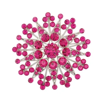 Mini Flower Brooch - Fuchsia