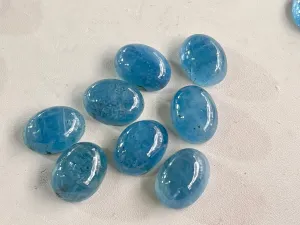Natural Blue Aquamarine Cabochon Mix Shape Lot