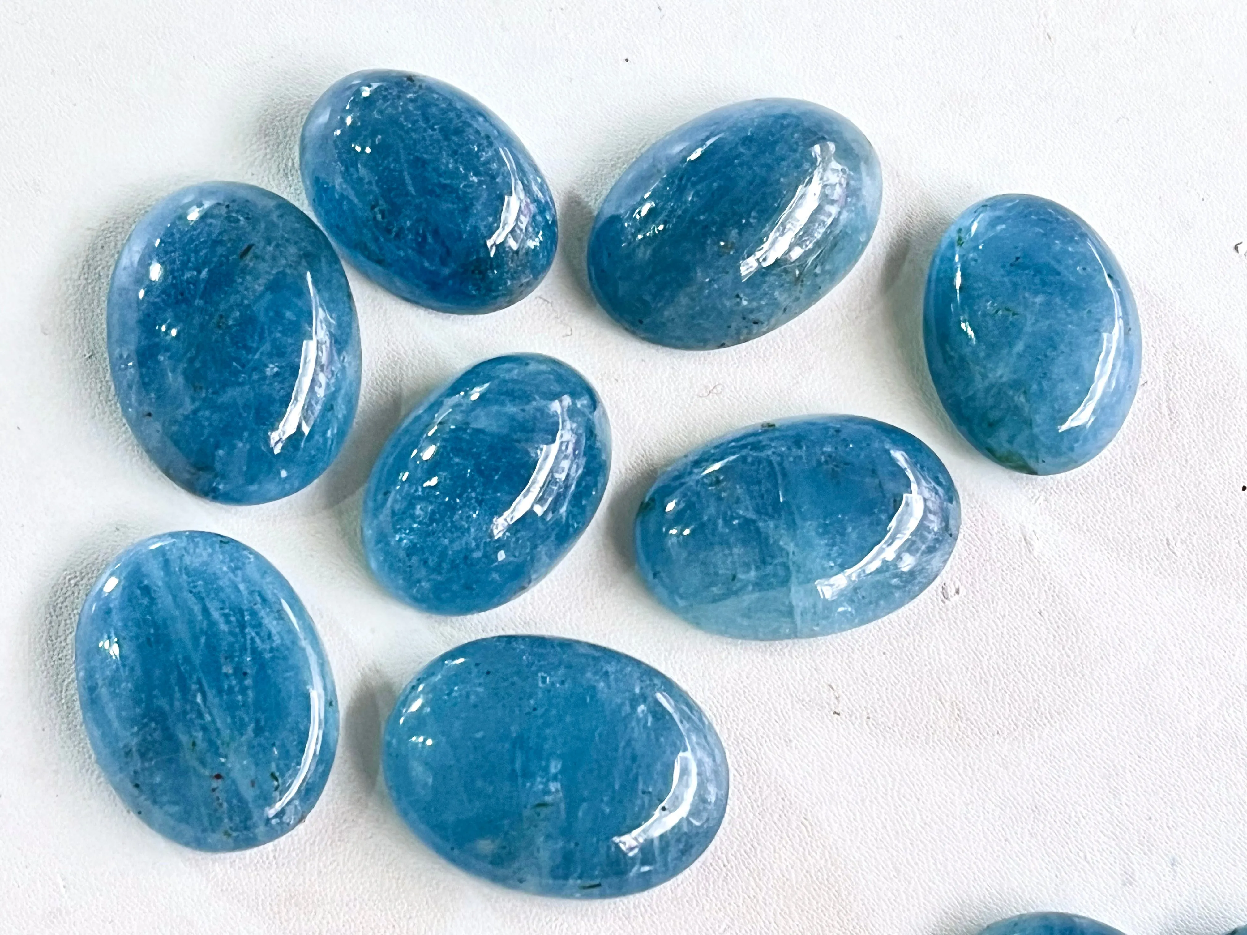 Natural Blue Aquamarine Cabochon Mix Shape Lot