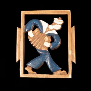 Sailor with Accordion Brooch