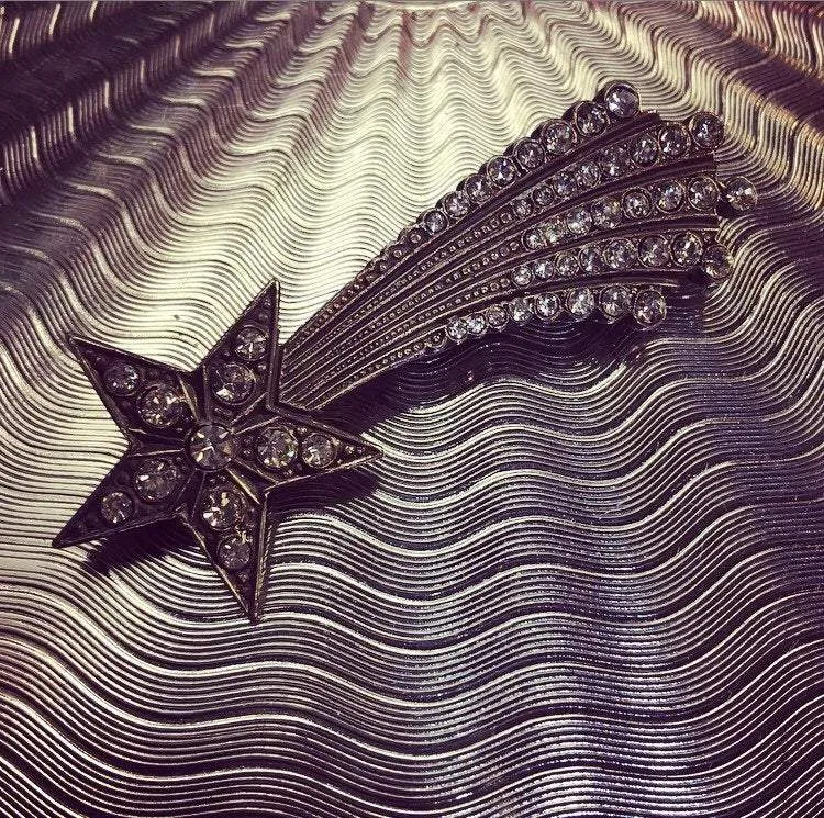 Shooting Star silver brooch