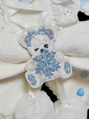Snowflake Bear Brooch