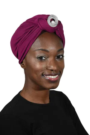 Turban with Silver Pearl Circle