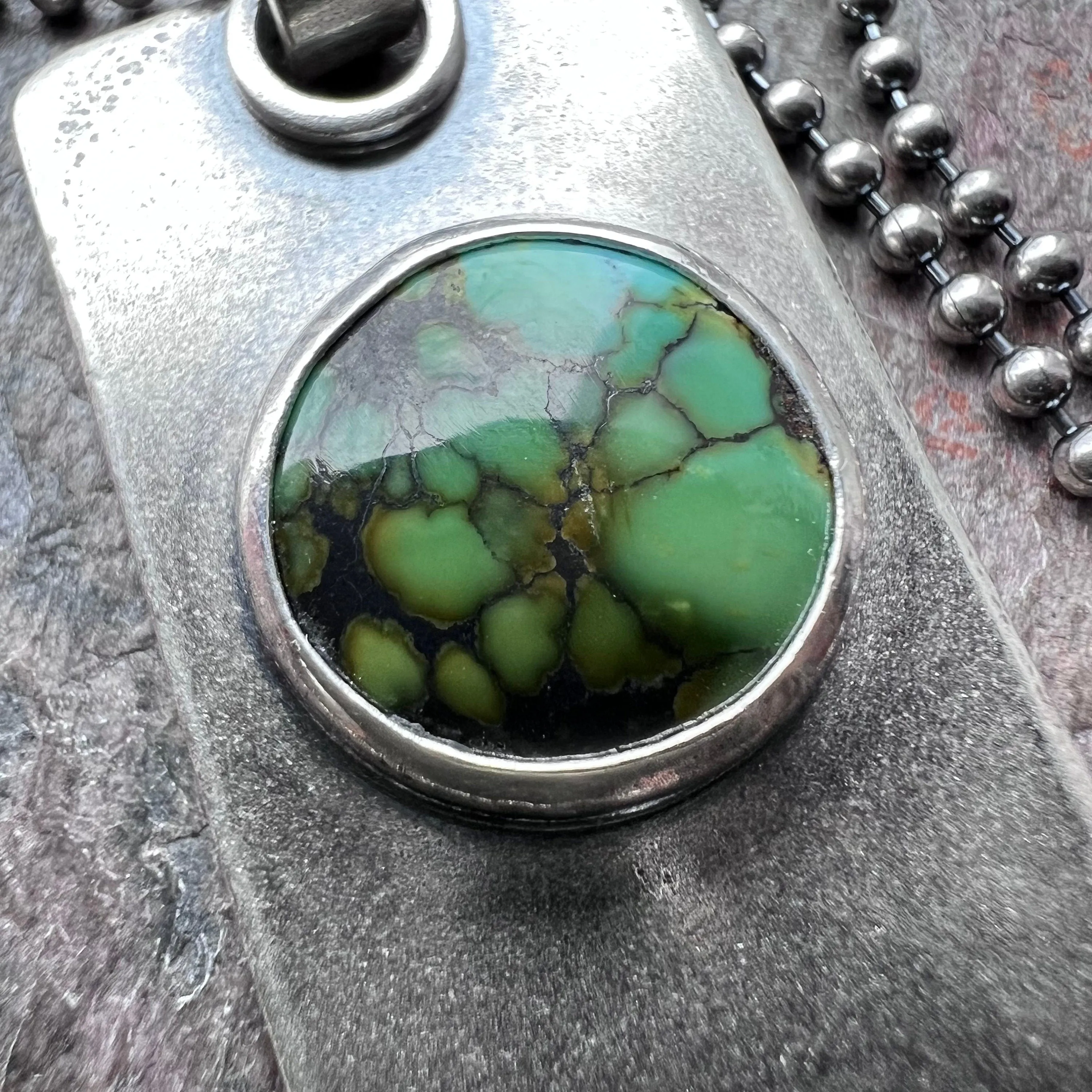 Turquoise and Aquamarine Sterling Silver Necklace - Handmade One-of-a-kind Pendant on Sterling Silver Chain