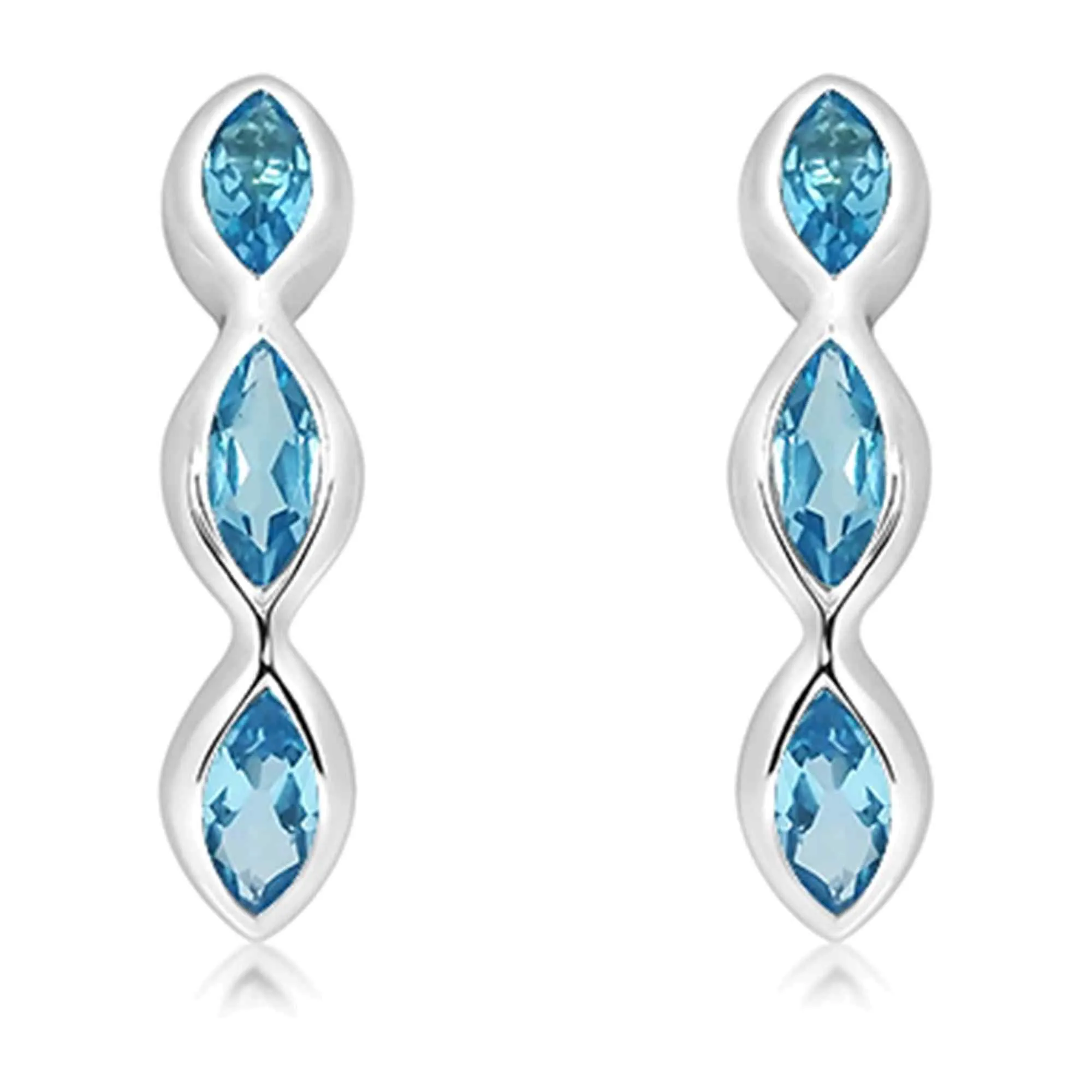 Unique & Co ME-994BT Sterling Silver Stud Earrings
