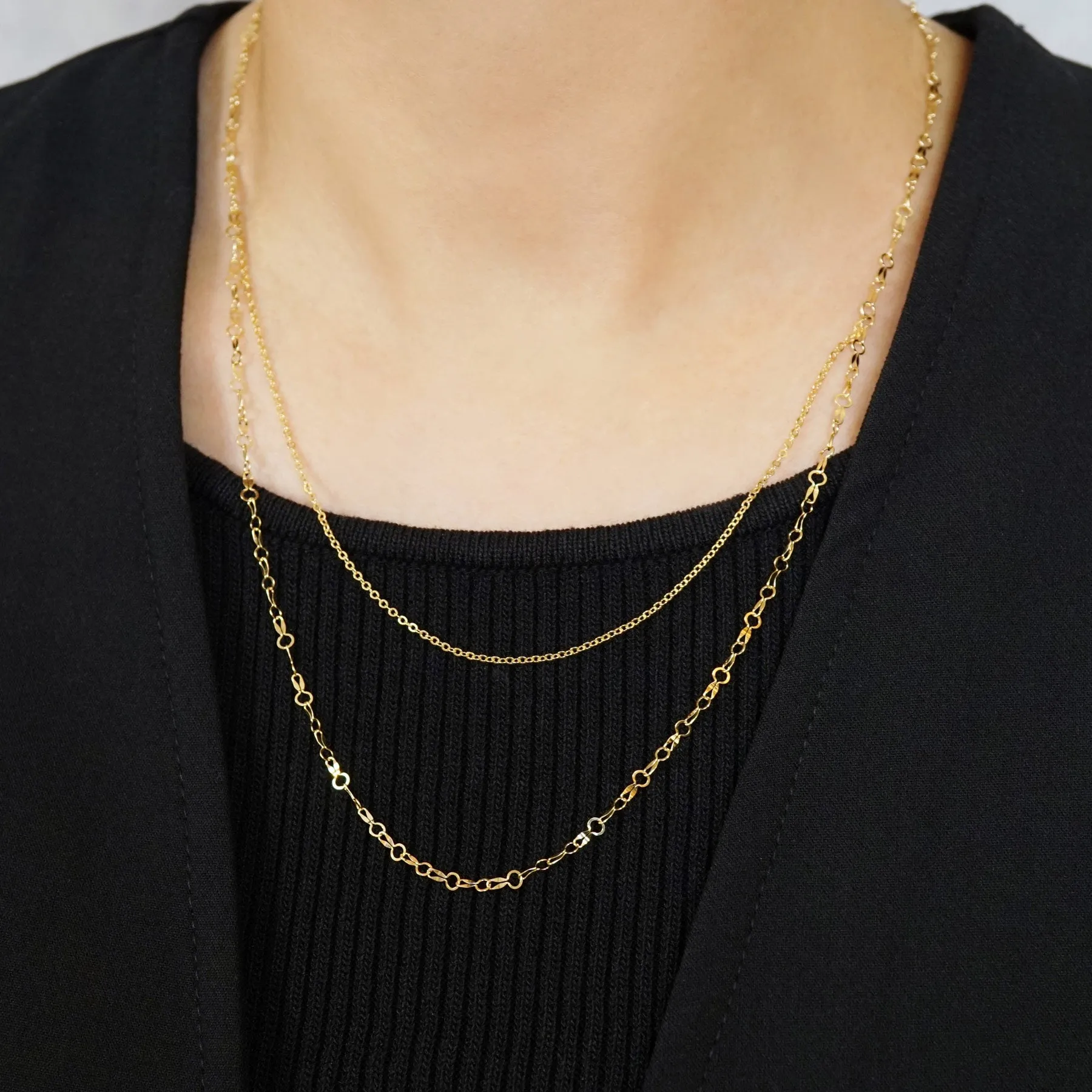 [WEB and Some Store Only] Gold Filled Double Chain Necklace
