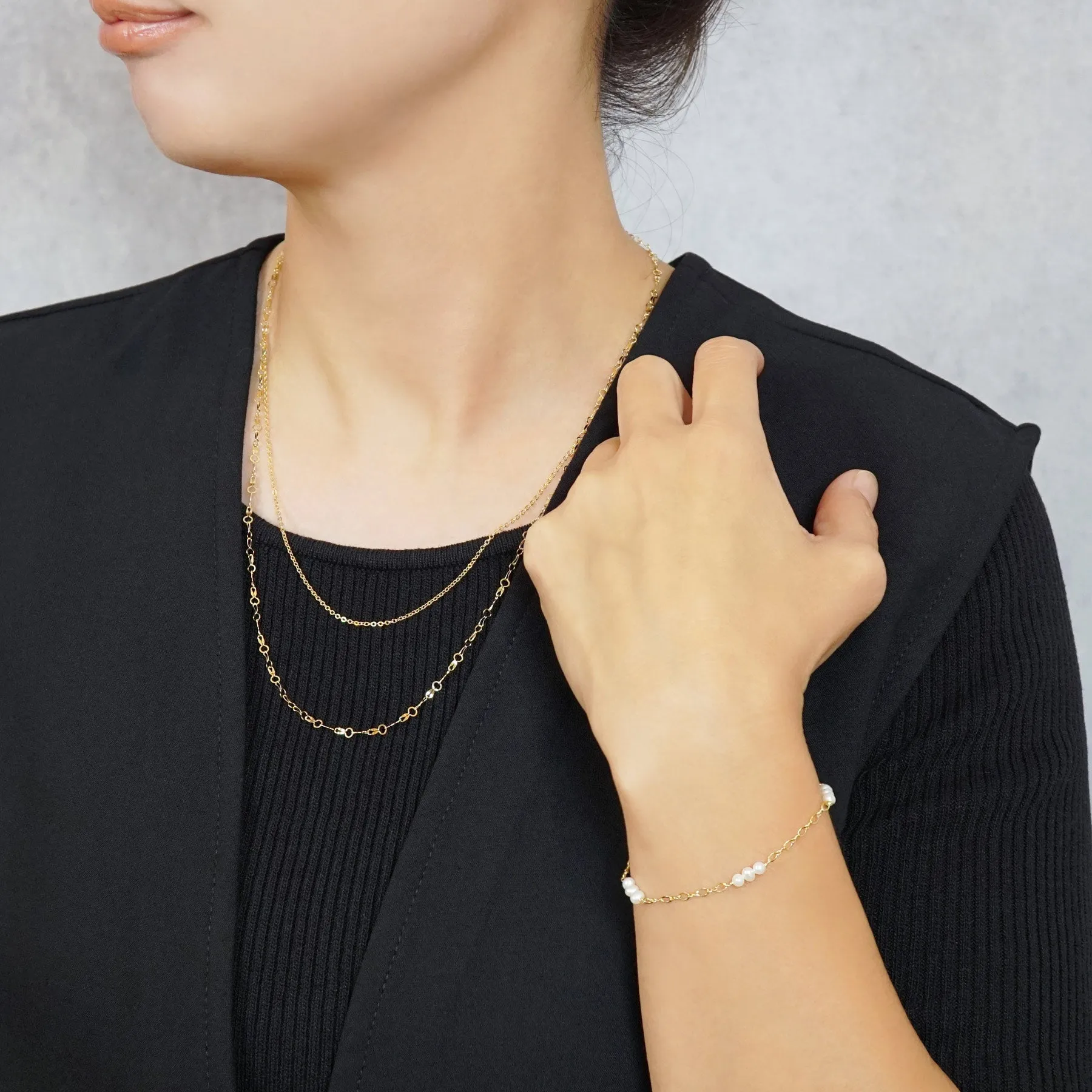[WEB and Some Store Only] Gold Filled Double Chain Necklace