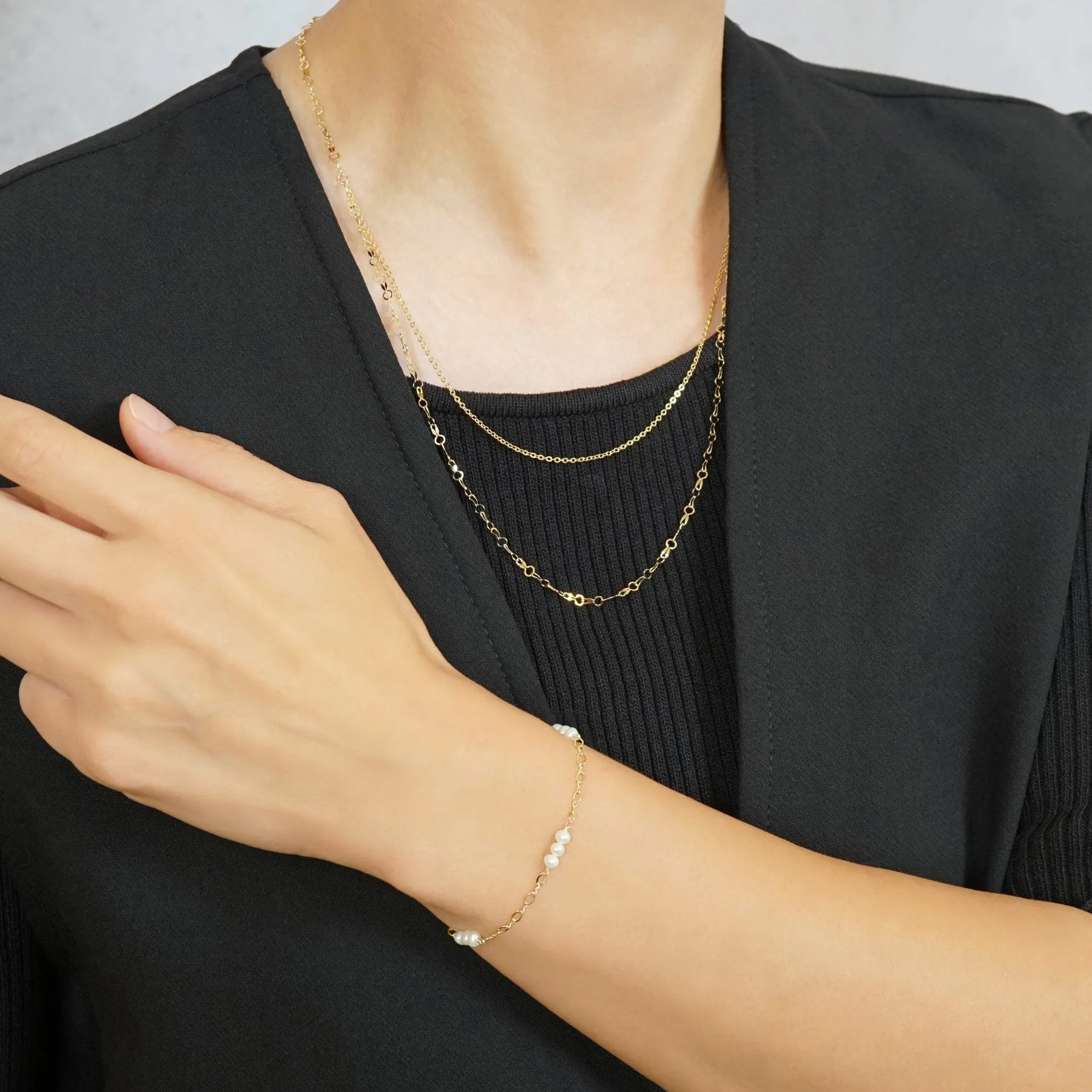 [WEB and Some Store Only] Gold Filled Double Chain Necklace