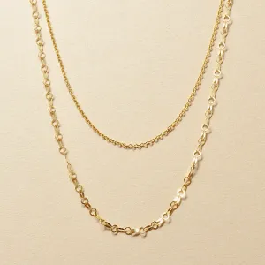 [WEB and Some Store Only] Gold Filled Double Chain Necklace