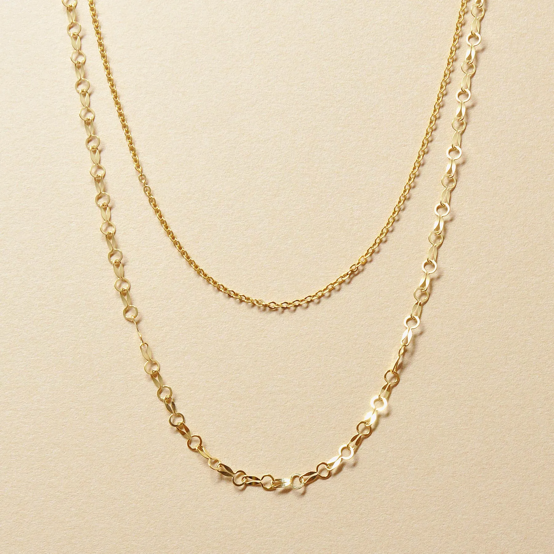 [WEB and Some Store Only] Gold Filled Double Chain Necklace